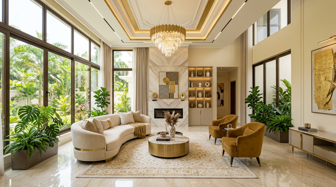 Luxury living room interior design Lagos
